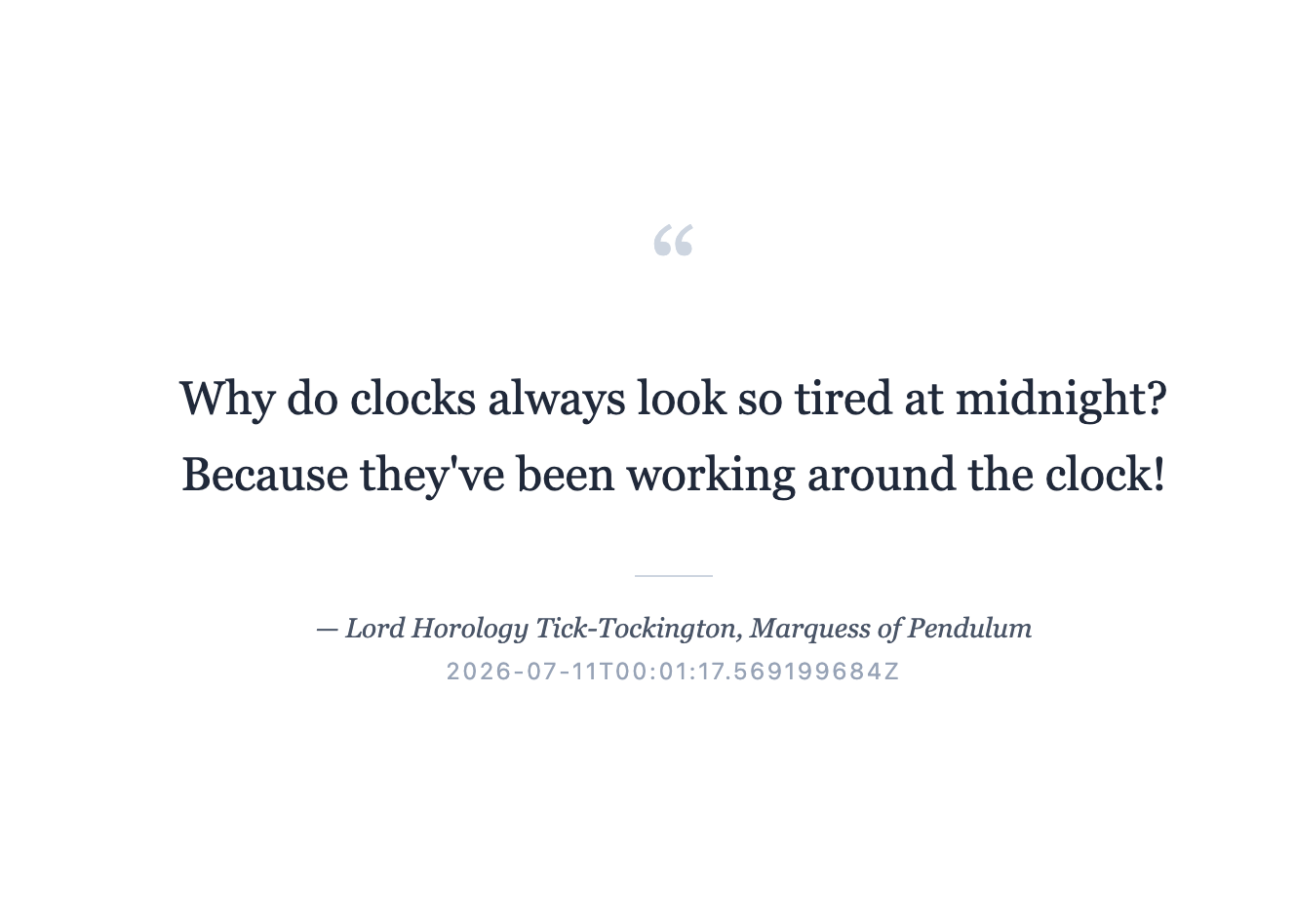 The jokes-api integration rendering its HTML page in the browser